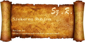Szekeres Rubina névjegykártya