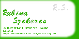 rubina szekeres business card